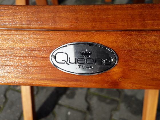 Image 1 of 6x Queens Teak Stapelstühle aus Teakholz