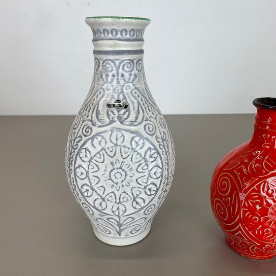 Image 1 of Paar Vasen aus Keramik und Keramik für Bay Ceramics, Deutschland 1970er Jahre