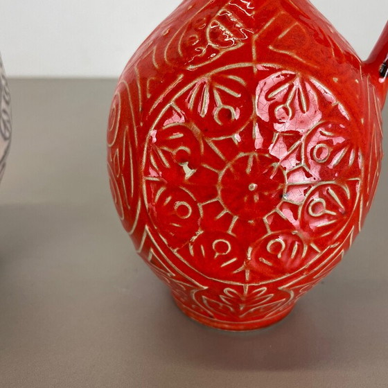 Image 1 of Paar Vasen aus Keramik und Keramik für Bay Ceramics, Deutschland 1970er Jahre