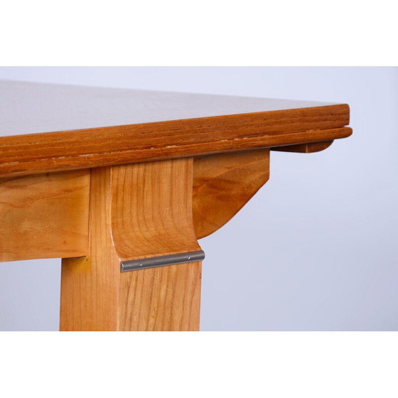 Image 1 of Vintage Art Deco Esszimmergarnitur aus Eiche und Fichte von Jules Leleu, Frankreich 1920