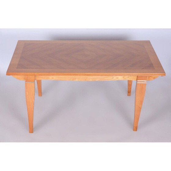 Image 1 of Vintage Art Deco Esszimmergarnitur aus Eiche und Fichte von Jules Leleu, Frankreich 1920