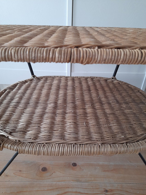 Image 1 of 70S Vintage Rattan Tisch