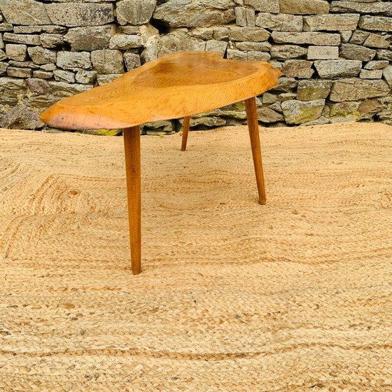 Image 1 of Freiförmiger Couchtisch aus Massivholz, Frankreich 1960