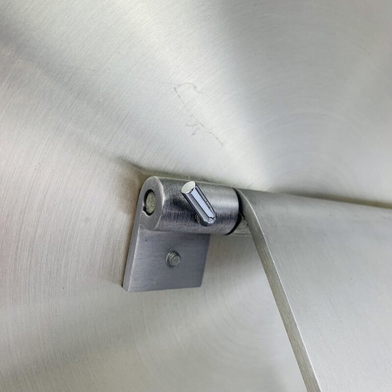 Image 1 of Vintage-Spiegel aus gebürstetem Aluminium von Pierre Vandel, 1970