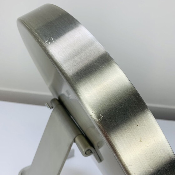 Image 1 of Vintage-Spiegel aus gebürstetem Aluminium von Pierre Vandel, 1970