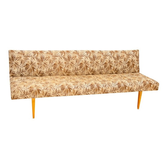 Image 1 of Vintage 3-Sitzer Sofa aus Buchenholz und Stoff von Miroslav Navrátil, Tschechoslowakei 1960