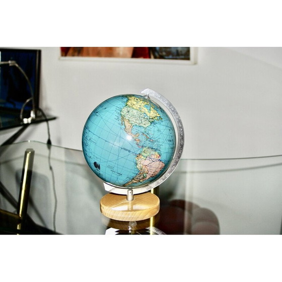 Image 1 of Vintage-Globus aus Metall und Holz, 1950er Jahre