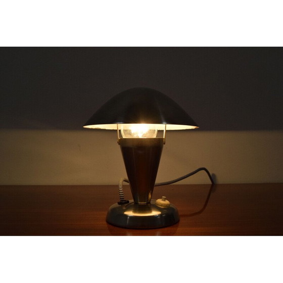 Image 1 of Verchromte Bauhaus-Tischlampe, Tschechoslowakei 1930