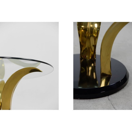 Image 1 of Vintage Couchtisch aus Messing und Glas "Hollywood Regency", 1970