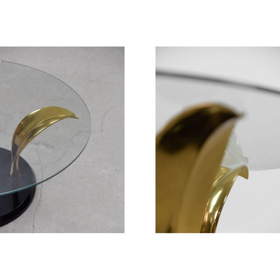 Image 1 of Vintage Couchtisch aus Messing und Glas "Hollywood Regency", 1970