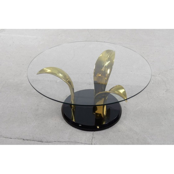 Image 1 of Vintage Couchtisch aus Messing und Glas "Hollywood Regency", 1970