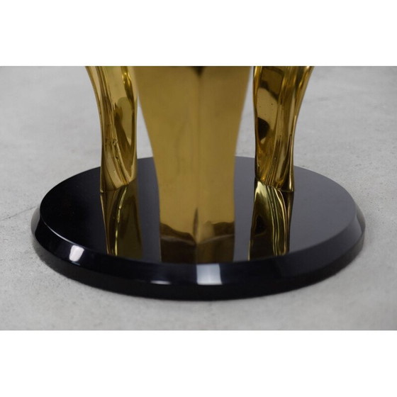 Image 1 of Vintage Couchtisch aus Messing und Glas "Hollywood Regency", 1970