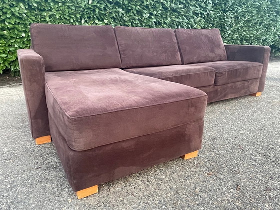 Image 1 of Braunes Montel-Stoff-Ecksofa