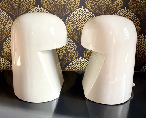 2x 60er Jahre Italienische Vintage Tischlampe