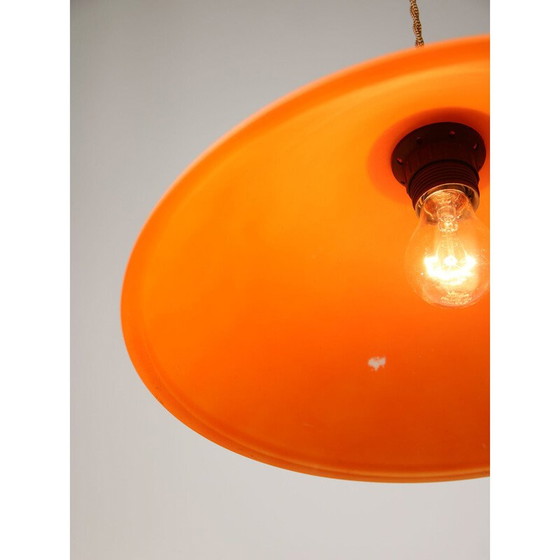 Image 1 of Vintage Pendelleuchte aus Messing und Glas, Italien