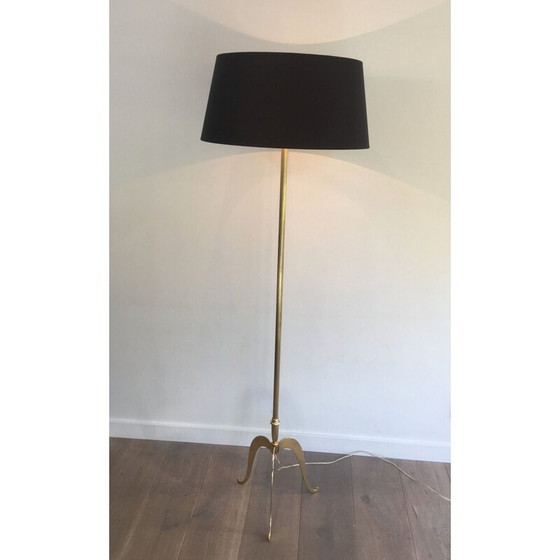 Image 1 of Neoklassische Stehlampe aus Messing, Frankreich 1940