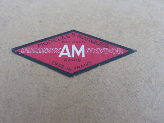 Image 1 of Tablett Runder Spiegel, Durinox, Oxydor, Frankreich 1960er Jahre