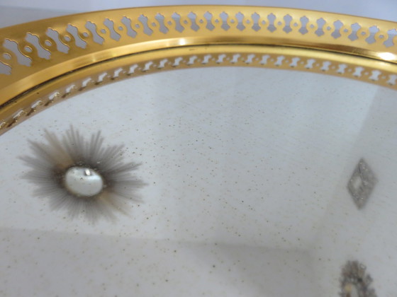 Image 1 of Tablett Runder Spiegel, Durinox, Oxydor, Frankreich 1960er Jahre