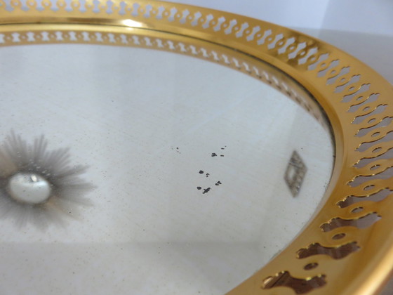 Image 1 of Tablett Runder Spiegel, Durinox, Oxydor, Frankreich 1960er Jahre