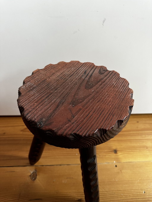 Spanischer Brutalistenhocker im Vintage-Stil