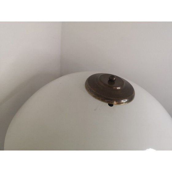 Image 1 of Schreibtischlampe aus Travertin und Teakholz, 1970