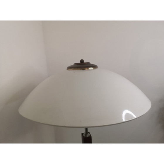 Image 1 of Schreibtischlampe aus Travertin und Teakholz, 1970