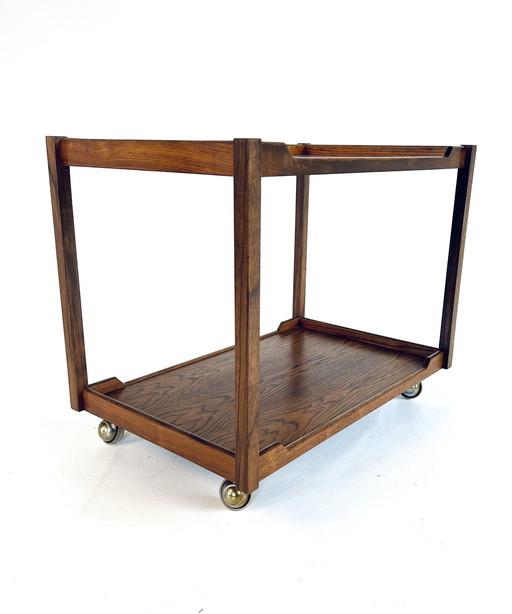 Teak-Würfel-Trolley