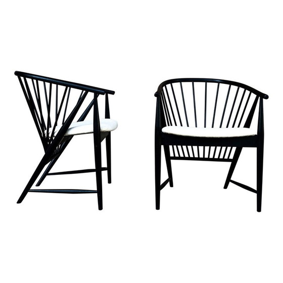 Image 1 of Paar Vintage Lounge Chairs Buche und Samt Sunfeather von Sonna Rosén für Nässjö Stolfabrik, 1954