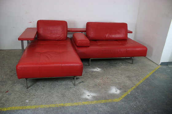 Image 1 of Rolf Benz Dono Eckcouch Echtleder Rot Ausziehbar Liege Designer