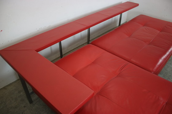 Image 1 of Rolf Benz Dono Eckcouch Echtleder Rot Ausziehbar Liege Designer