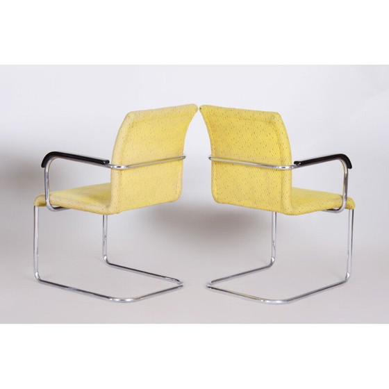 Image 1 of Paar gelbe Bauhaus-Sessel, 1930er Jahre