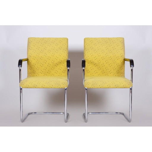 Paar gelbe Bauhaus-Sessel, 1930er Jahre