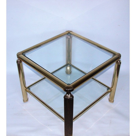 Image 1 of Vintage Couchtisch aus Messing und Glas, 1960