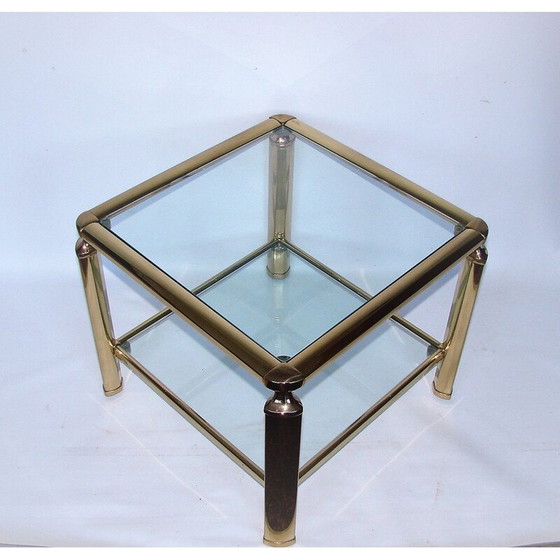 Image 1 of Vintage Couchtisch aus Messing und Glas, 1960