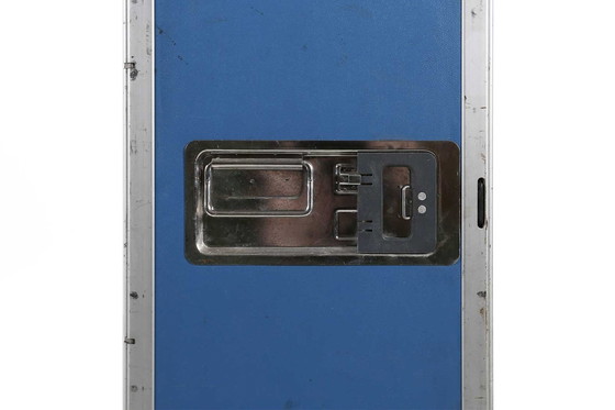 Image 1 of Industrieller blauer Flugzeugtrolley, 1980