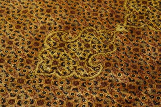 Image 1 of Original Handgeknüpfter Perserteppich Täbriz Mahi Fein Mit Seide 345 X 241 Cm Top Zustand