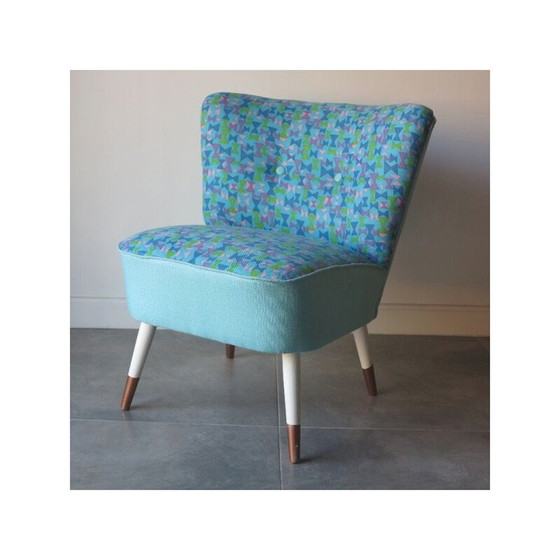 Image 1 of Blauer Cocktail-Sessel Vintage 1950