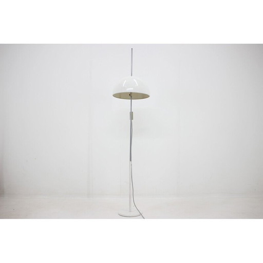 Vintage Stehlampe aus weißem Metall für Napako, Tschechoslowakei 1970