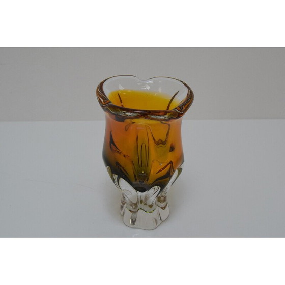 Image 1 of Vintage Vase aus Kunstglas von Josef Hospodka für Glasswork Chribska, Tschechoslowakei 1960er Jahre