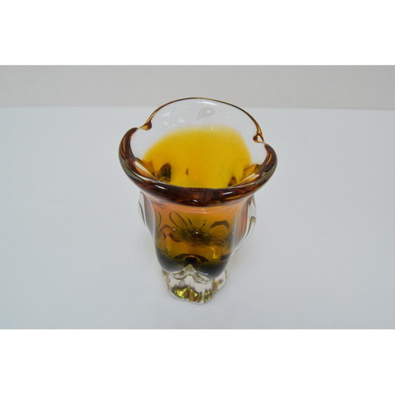 Image 1 of Vintage Vase aus Kunstglas von Josef Hospodka für Glasswork Chribska, Tschechoslowakei 1960er Jahre
