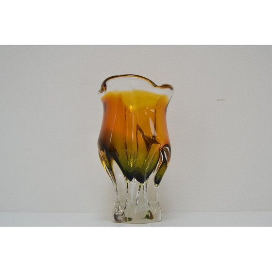Image 1 of Vintage Vase aus Kunstglas von Josef Hospodka für Glasswork Chribska, Tschechoslowakei 1960er Jahre