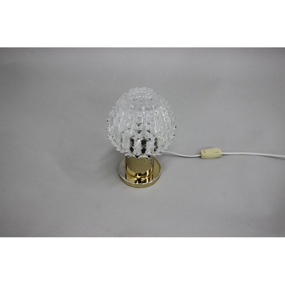 Image 1 of Vintage Tischlampe aus Messing und Glas von Kamenicky Senov, Tschechoslowakei 1970