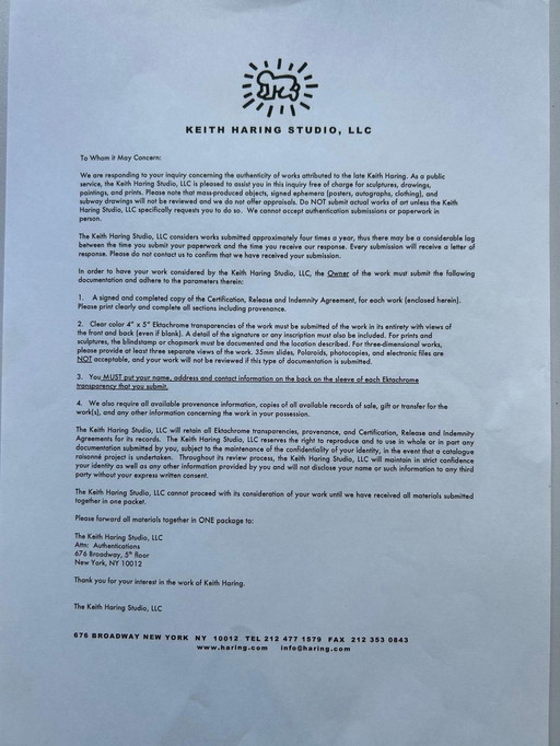 Keith Haring - Original-U-Bahn-Zeichnung