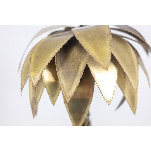Vintage Palmenlampe aus vergoldetem Messing für La Maison Jansen, Frankreich 1970