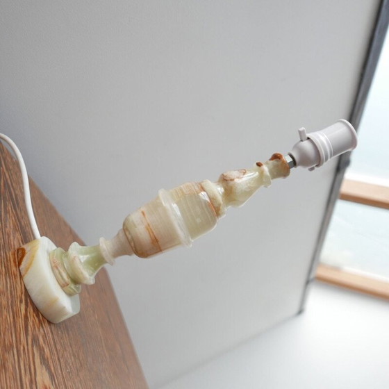 Image 1 of Alte Alabaster-Tischlampe, England 1970