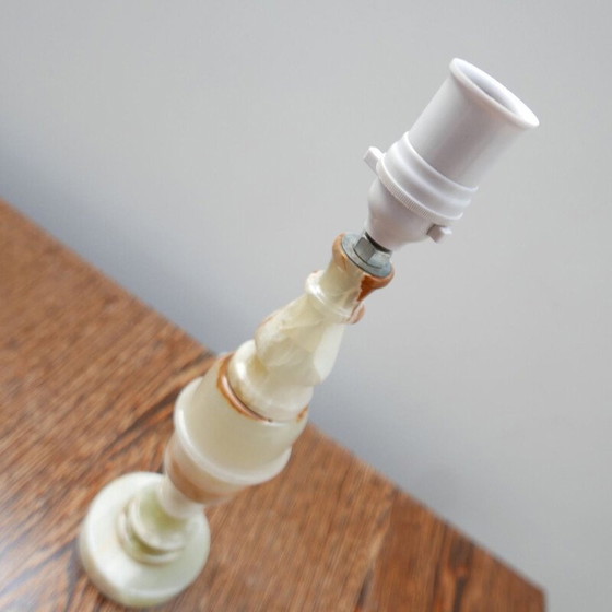 Image 1 of Alte Alabaster-Tischlampe, England 1970
