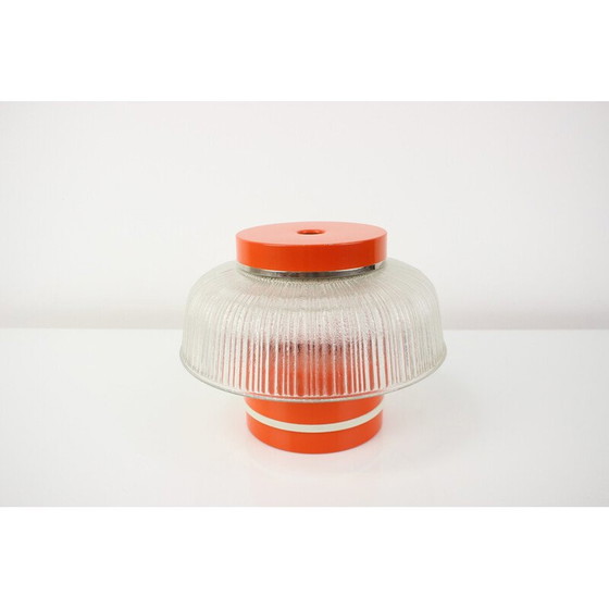 Image 1 of Vintage Tischlampe aus Metall und Glas von Napako, Tschechoslowakei 1960er Jahre