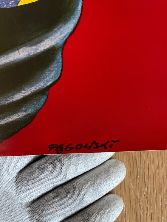 Image 1 of A.Pagowski - Alter Clown Porträt Zirkus, Poster gedruckt 1983