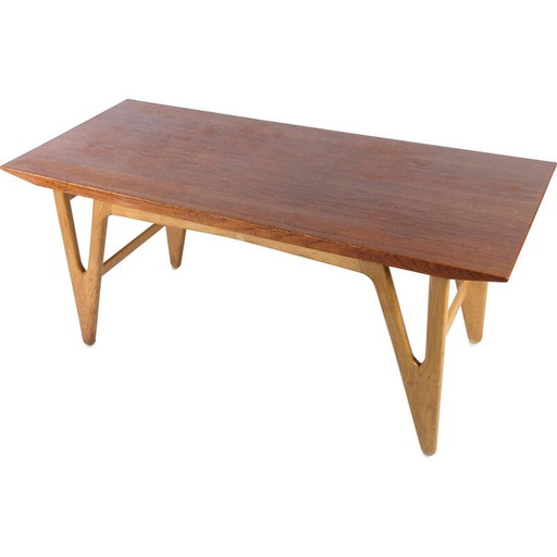 Vintage Couchtisch aus Teak- und Eichenholz, Dänemark 1960er Jahre