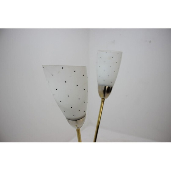 Image 1 of Stehlampe aus mehrfarbig glasierter Stahlkeramik von Kamenický Šenov, Tschechoslowakei 1950